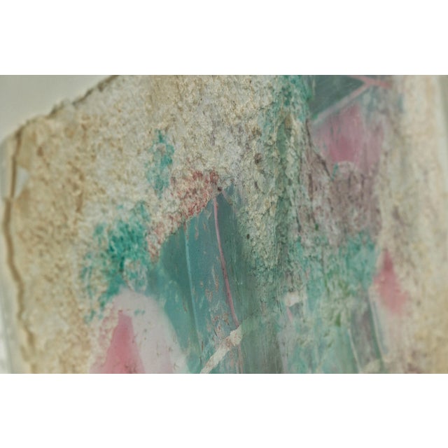 Leanne Weissler Abstract Painting in Lucite Box Frame with Vibrant Pastel Hues For Sale - Image 4 of 12