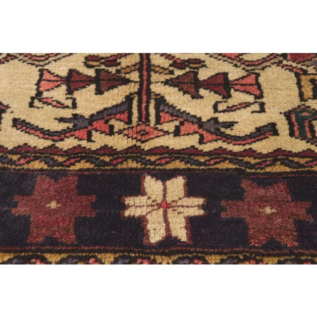 Mid 20th Century Vintage Persian Heriz Rug Runner - 03'08 X 08'04 For Sale - Image 5 of 11