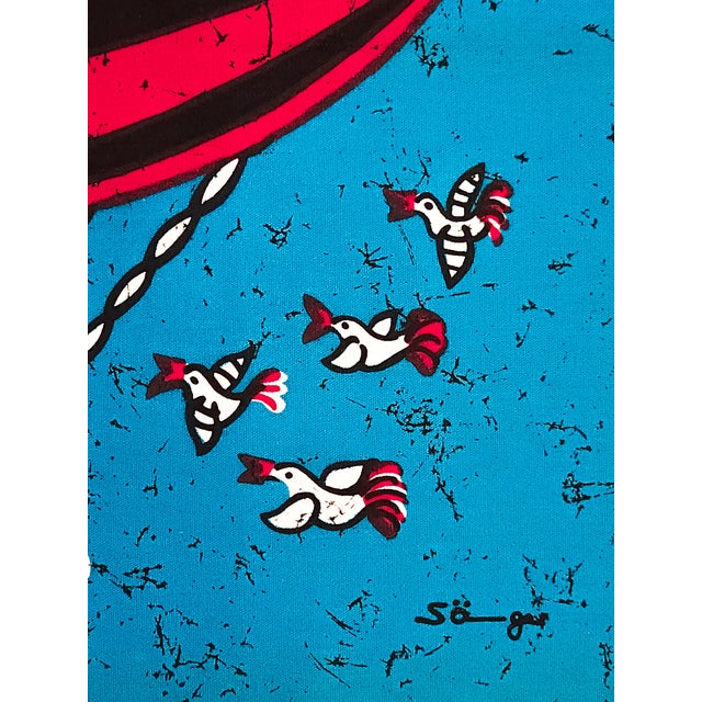 Mid-Century Modern Mid-Century German Pop Art Screen Printed Wall Hanging by Traute Sänger, 1970s For Sale - Image 3 of 4