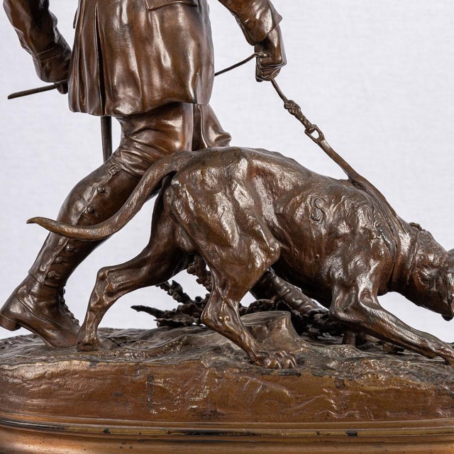 French Valet de Limier Figurine in Bronze by Pierre Jules Méne, 1870s For Sale - Image 18 of 18