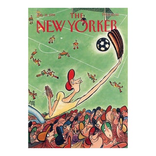 1994 Vintage New Yorker Magazine Cover, July 18, Arnold Roth Original Cover Art, Soccer For Sale