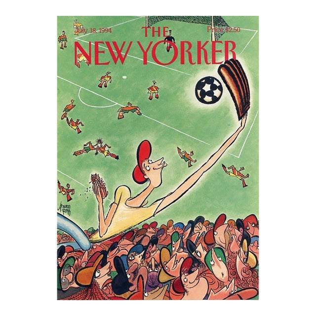 1994 Vintage New Yorker Magazine Cover, July 18, Arnold Roth Original Cover Art, Soccer For Sale