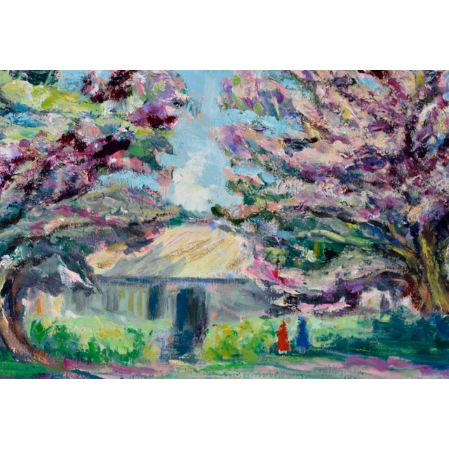 Lilac Trees - Koloa, Kauai, Hawaii Original Landscape in Oil Paint by Katherine Baldwin Wonderful impressionistic...