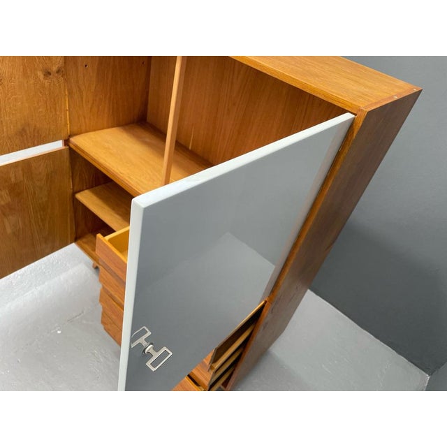 We offer this redesigned cabinet by noted Czech designer Jiří Jiroutek for the state enterprise Interiér Praha. This...