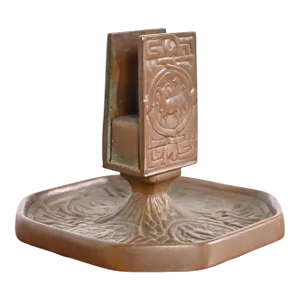 Tiffany Studios New York Zodiac Bronze Match Box Holder