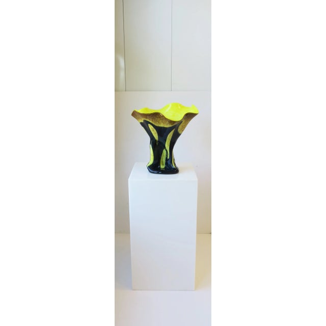 Contemporary Organic Modern Art Glass Sculpture Vase For Sale - Image 3 of 13