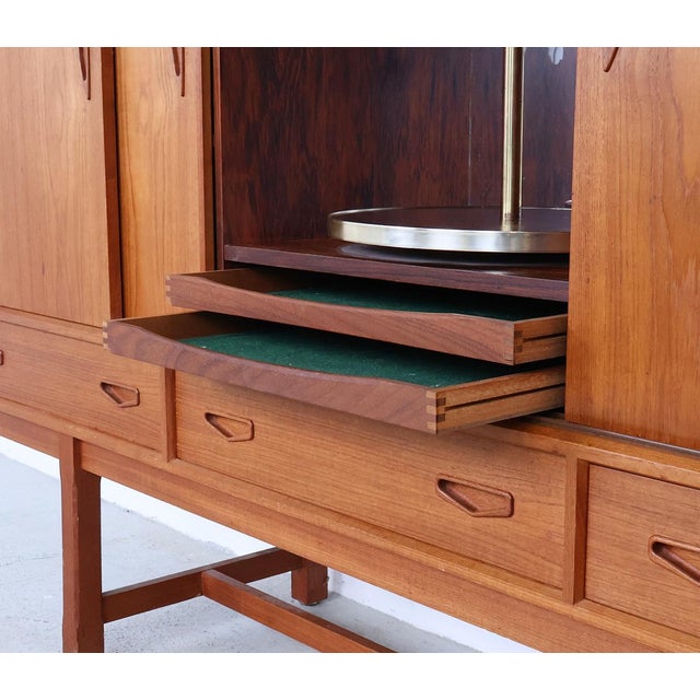 Vintage Danish Highboard with Bar Section, 1960s For Sale - Image 9 of 16