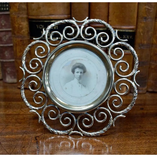 Antique Victorian English Brass Ring Photos Frames, Set of 2 For Sale - Image 5 of 13