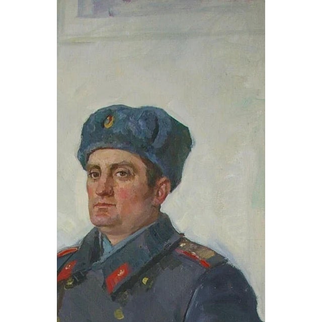 Realism Antique Oil Painting Portrait: Soviet-Era Ukrainian Art, 1970s 130-85 For Sale - Image 3 of 6