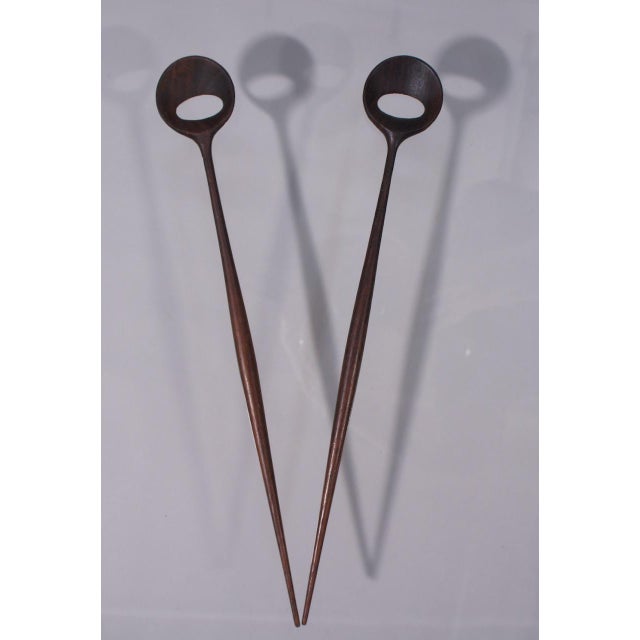 Salad Cutlery in Teak by Magne Monson, Denmark, 1960s, Set of 2 For Sale - Image 4 of 8