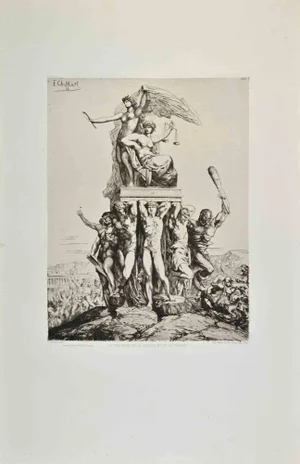 François Chifflart, Le Triomphe de La Justice et de la Verité, Etching, 1870s