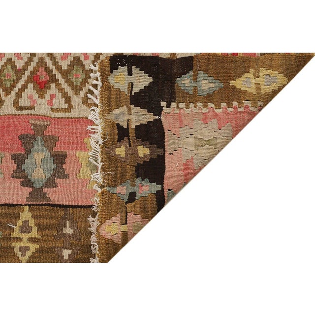 Mid 20th Century Mid 20th Century Faded Vintage Large Turkish Kilim Rug For Sale - Image 5 of 7