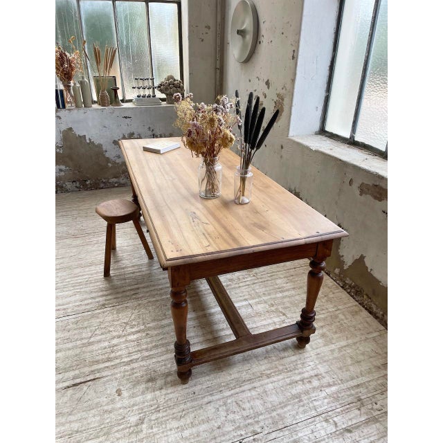 Drapery Farmhouse Table in Walnut For Sale - Image 12 of 18