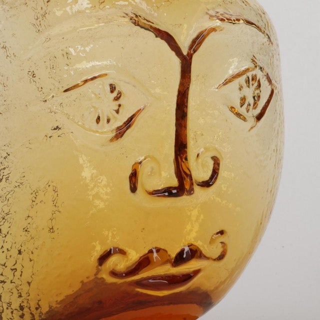 1960s Blenko Sun Face Decanter Chairish