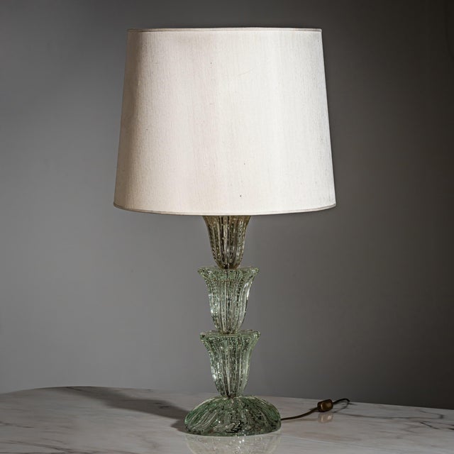 Mid-Century Modern 1940s Table Lamp, Attributed to Barovier & Toso For Sale - Image 3 of 9