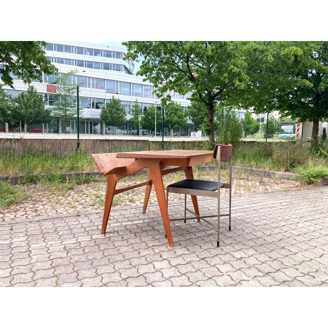 Modernist Industrial Teak Chair from Thereca, 1960s For Sale - Image 10 of 12