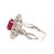 Contemporary Platinum Gia Certified 2.14 Ct Burma Ruby (Heated) and Diamond Ring, Size 6.25 For Sale - Image 3 of 7