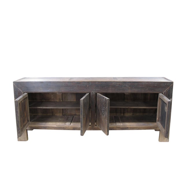 Vintage Distressed Reclaimed Wood Sideboard Cabinet 26 For Sale - Image 9 of 11