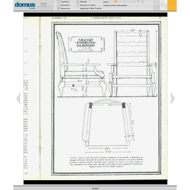 Vintage Armchairs by Gio Ponti, 1920s, Set of 2 For Sale - Image 3 of 8