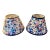 Floral Fabric Lampshades With Navy Velvet Trim, Styled After Brunschwig & Fils, a Pair (New) For Sale