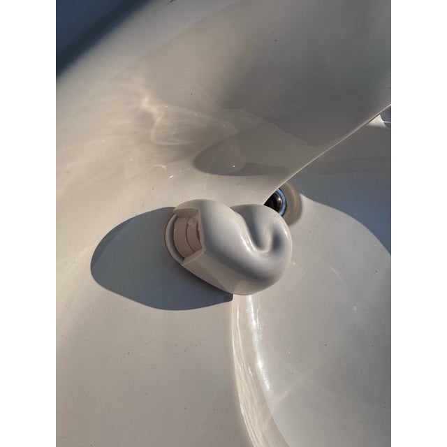 Ceramic Vintage Warren Platner for American Standard Sculptural Pedestal Sink & Bidet Set For Sale - Image 7 of 11