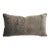 Brown Plush Velvet With Silver Metallic Lumbar Pillow Cover For Sale