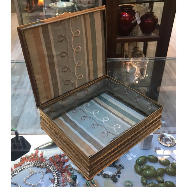 Metal Antique Austrian Gilt Bronze Table Box Circa 1900 For Sale - Image 7 of 11