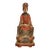 Antique Chinese Figure Ming Official Scholar Hand Painted Wood Statue For Sale