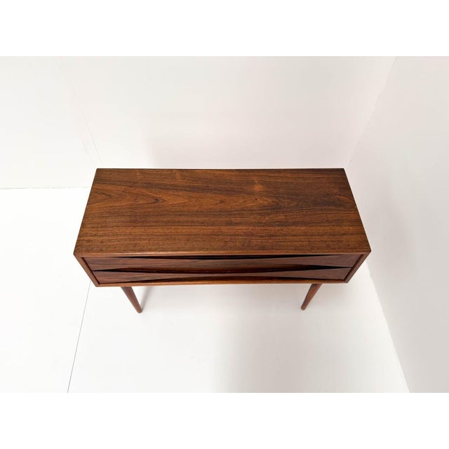 Danish Rosewood Bedside Chest attributed to Niels Clausen for Nc Møbler, 1960s For Sale - Image 11 of 14