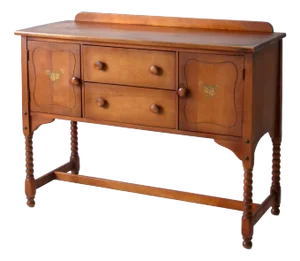 Vintage Phoenix Chair Co Floral Buffet Cabinet