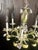 White Vintage Tole Six-Arm Chandelier With Roses & Leaves For Sale - Image 8 of 16