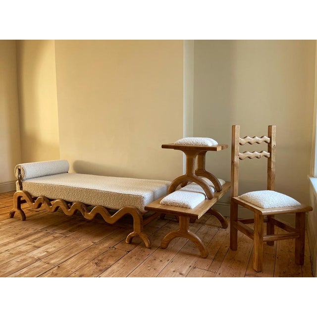 Not Yet Made - Made To Order Sunday Chair in Oak and Cream Bouclé by Fosfeen For Sale - Image 5 of 6