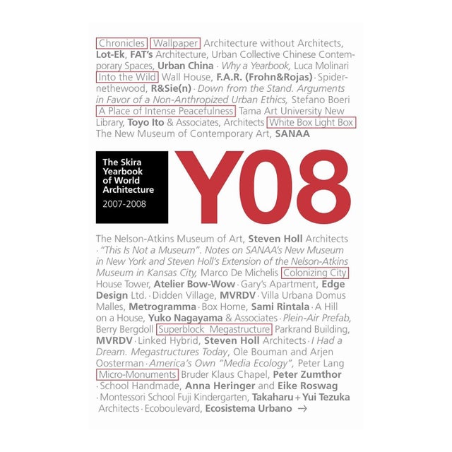 Y08 the Skira Yearbook of World Architecture 2007-2008 by Luca Molinari For Sale
