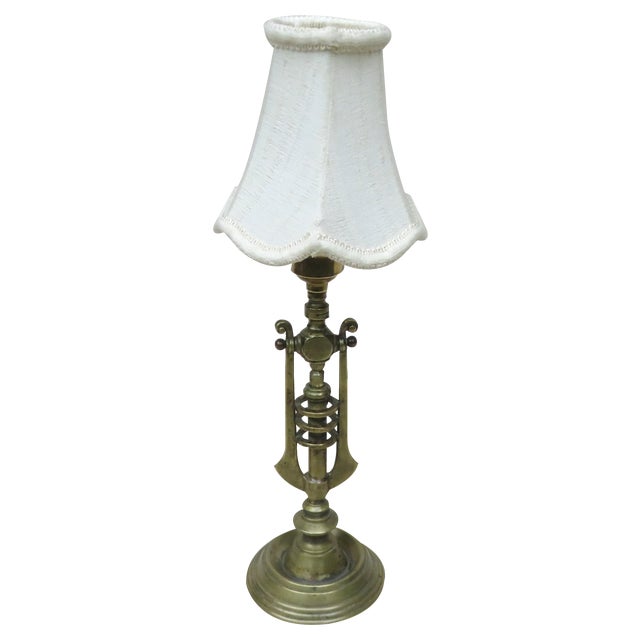 Art Nouveau Bronze Table Lamp For Sale