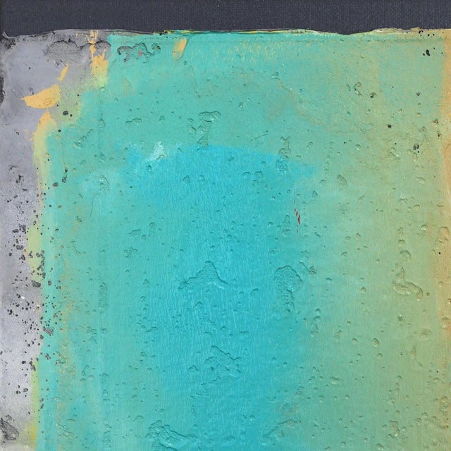 This large textural energetic abstract figurative artwork on canvas by Togolese artist Olympio is a unique mixed media...