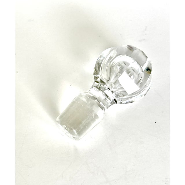 Art Deco Art Deco Heavy Cut Crystal Perfume Bottle For Sale - Image 3 of 8