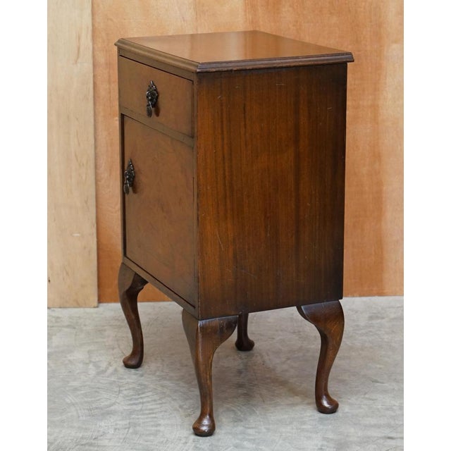 Burr Walnut Bedside or Side End Wine Table from Maple & Co For Sale - Image 13 of 16