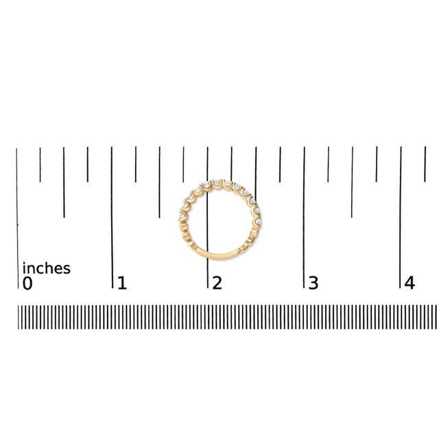 14K Yellow Gold 1.00 Cttw Round Diamond Prong Set Wedding Band - Size 4 For Sale In New York - Image 6 of 6