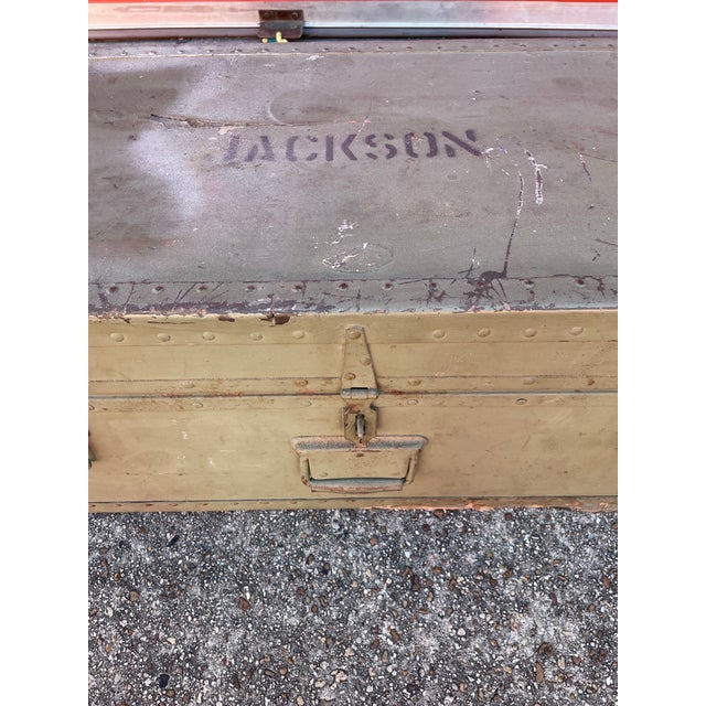 American 1950s Vintage Army Locker/Chest For Sale - Image 3 of 10