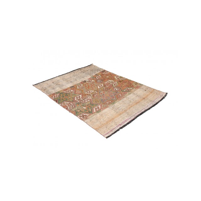 Handwoven vintage decorative kilim rug from Marash region of Turkey. Approximately 50-60 years old. In good condition....