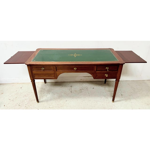 Louis XVI Style Mahogany Desk, 1900s For Sale - Image 9 of 17