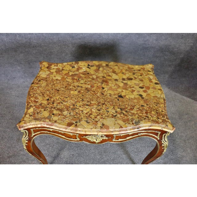Linke Style 19th Century Bronze Mounted Marble Top Center Table For Sale In Philadelphia - Image 6 of 9