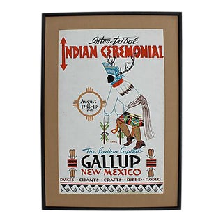 Dated 1945 Inter-Tribal Ceremonial Original Poster For Sale