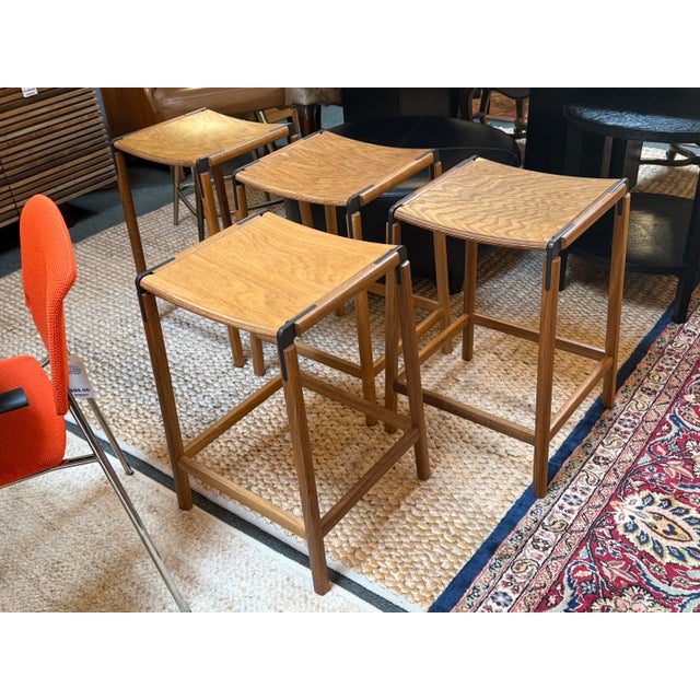Design Plus Gallery presents a Set of Four DeHaro Counter Stools from Fyrn. The stools are designed with clean lines and a...