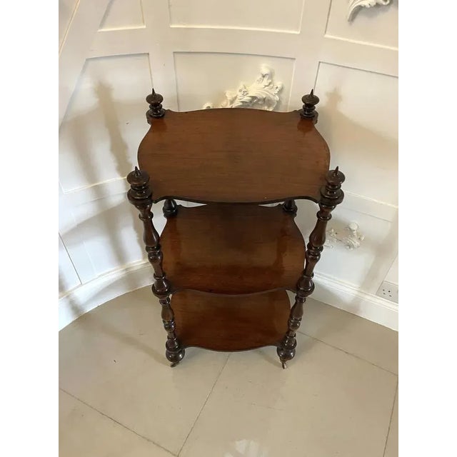 Antique Victorian Rosewood Freestanding Shelf For Sale - Image 6 of 13