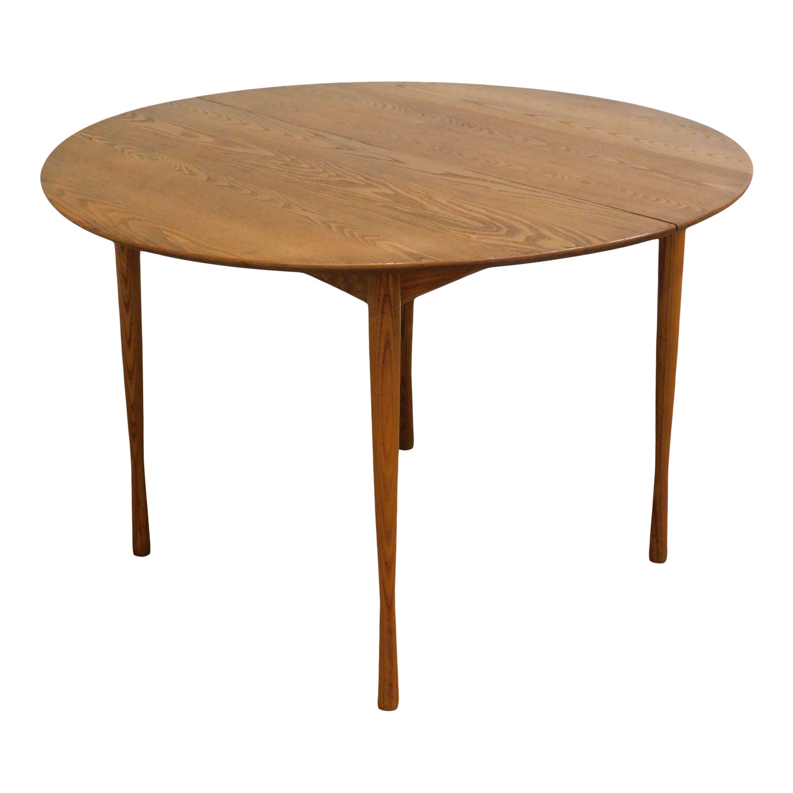 Heywood Wakefield Danish Modern Style Round Teak Dining Table with 3