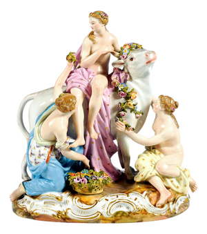 Porcelain Group by J.F. Eberlein for Meissen