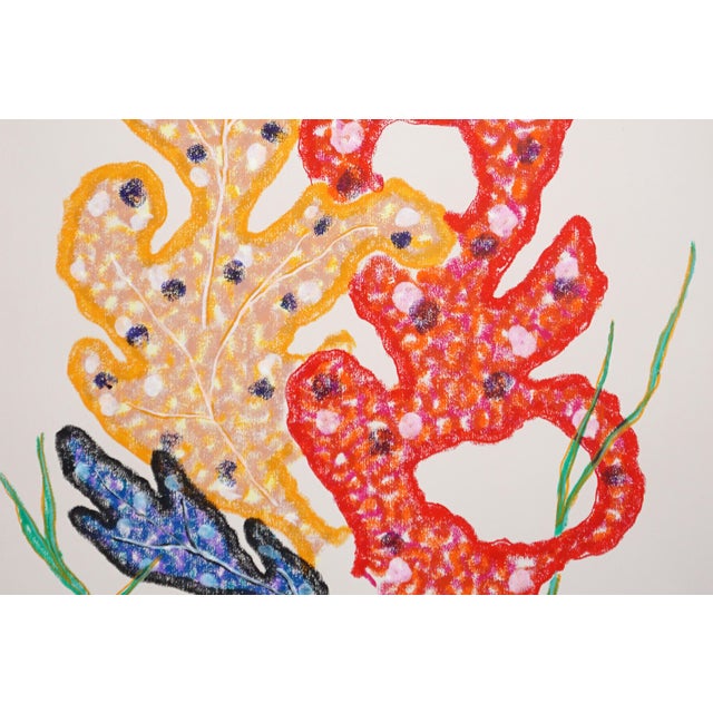 Yellow Coral Bouquets, Modern Coastal Diptych, Illustration Style, Gouache Crayon on Watercolor Paper, 2026 For Sale - Image 10 of 10