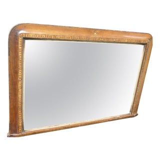 Victorian Inlaid Walnut Overmantel Mirror, 1880 For Sale