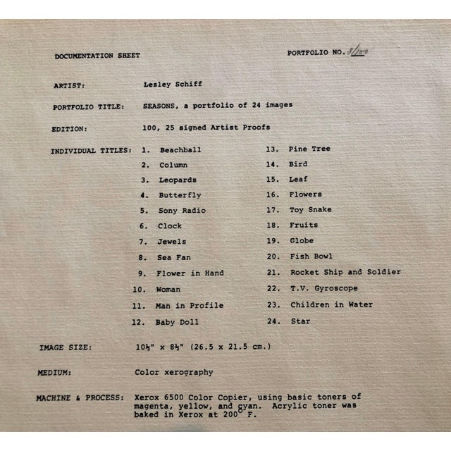 Leslie Schiff, Seasons 1981 Photo Color Copier Print Photograph Museum Collected Art Xerography, 1980-1981 For Sale - Image 9 of 9